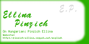 ellina pinzich business card
